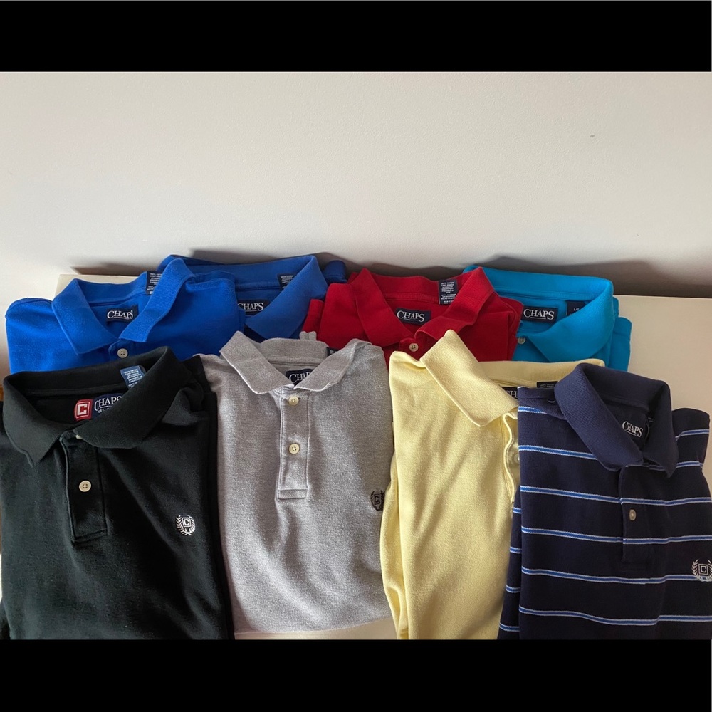 Large Men’s  Ralph Lauren Chaps Polo, lot of 8